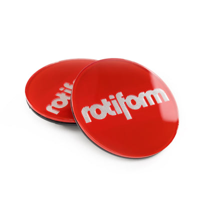 Rotiform Emblem für Zentralverschluss in Rot/Silber