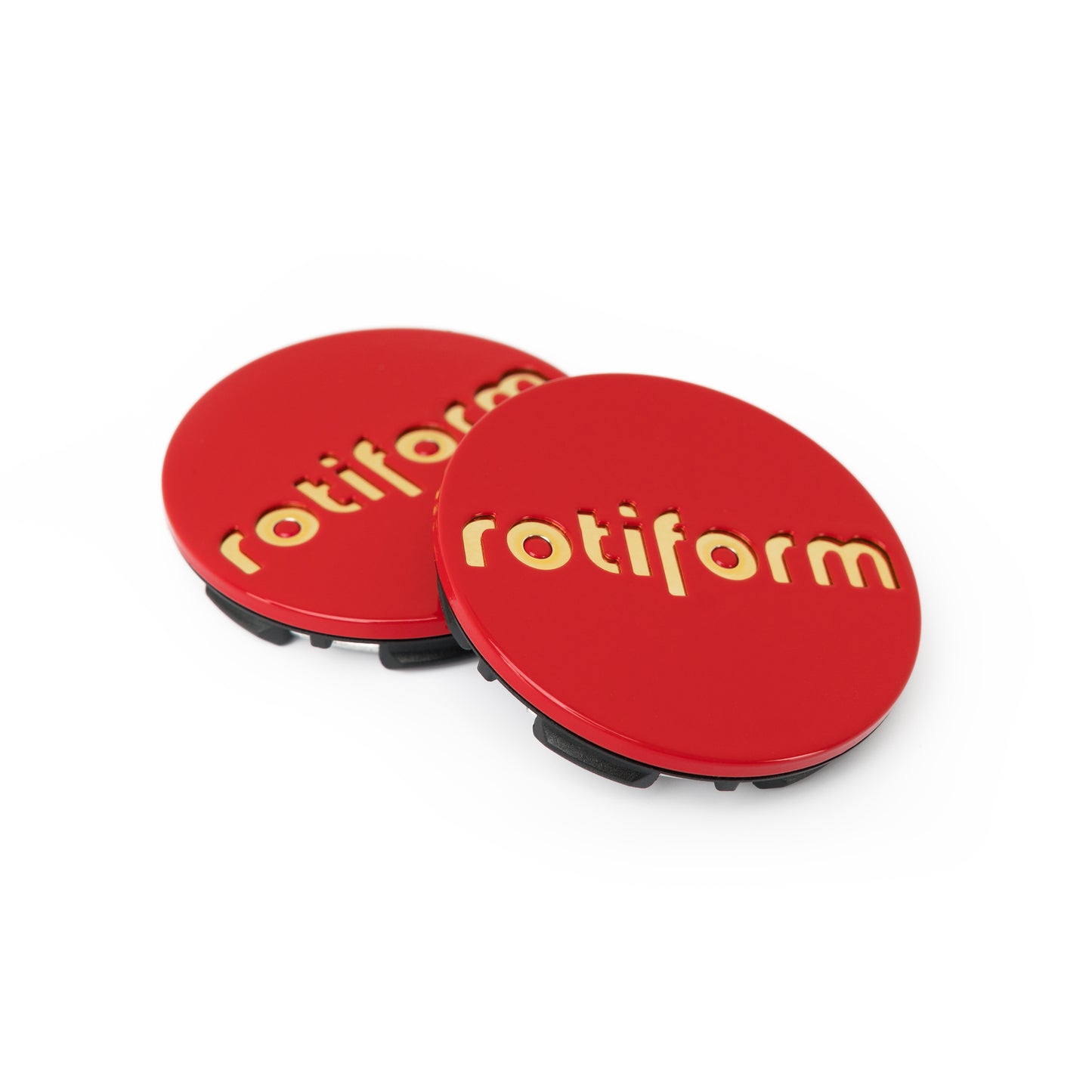 Rotiform Nabendeckel in Rot / Gold